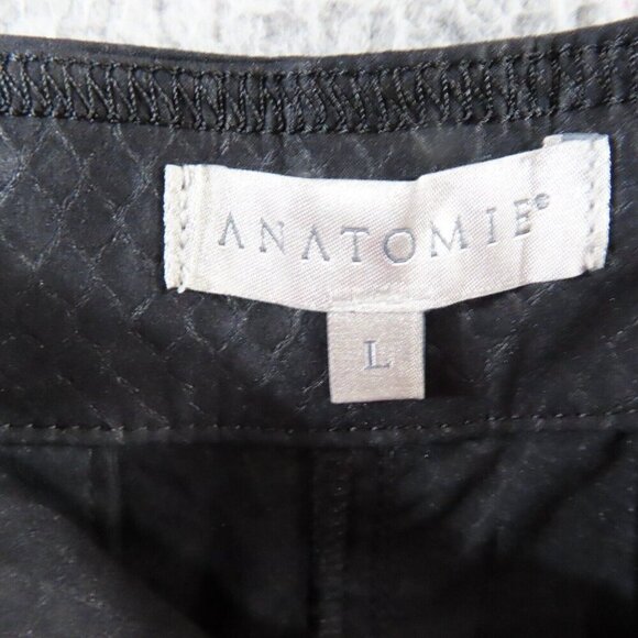 Anatomie Dominica Snake Embossed Slit Ankle Pant Large Black NEW $348 - Picture 11 of 13